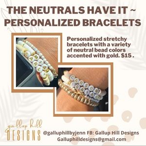 personalize stretchy bracelets in neutral